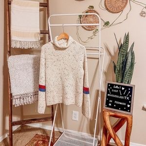 Creamy Roolee Turtleneck Thick Knit Sweater